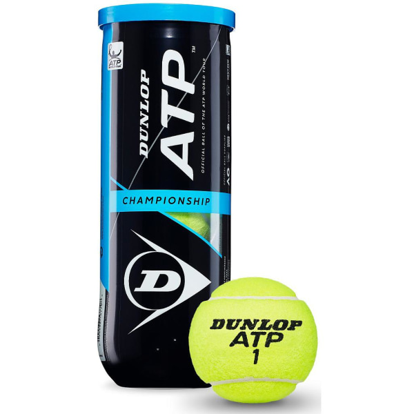 Dunlop ATP Championship tennisbollar (paket med 3) One Size Yello Yellow One Size