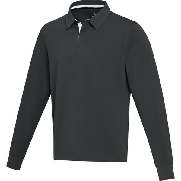 Elevate Unisex Vuxen Clyde Rugby Polotröja i Ekologisk Bomull Solid Black L