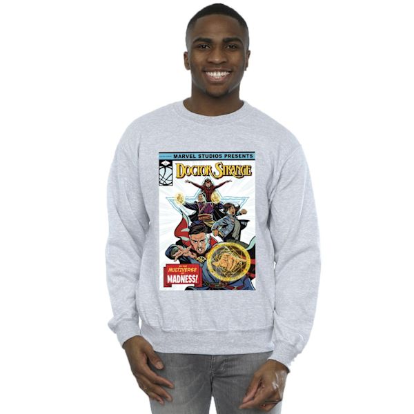 Marvel Herr Doctor Strange Comic Cover Sweatshirt 4XL Sports Grå Sports Grey 4XL