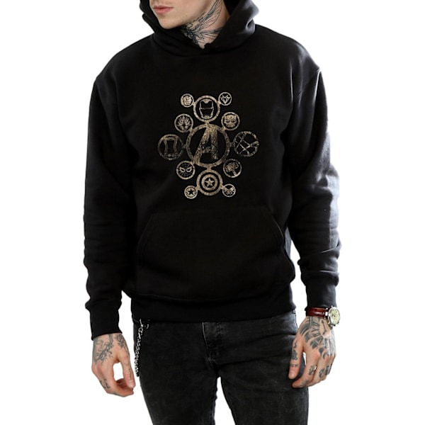 Marvel Herr Avengers Infinity War Icons Hoodie XL Svart Black XL