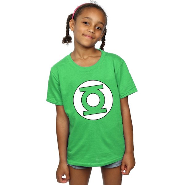 DC Comics Girls Green Lantern Logo Bomull T-shirt 7-8 år Irländsk Grön Irish Green 7-8 Years