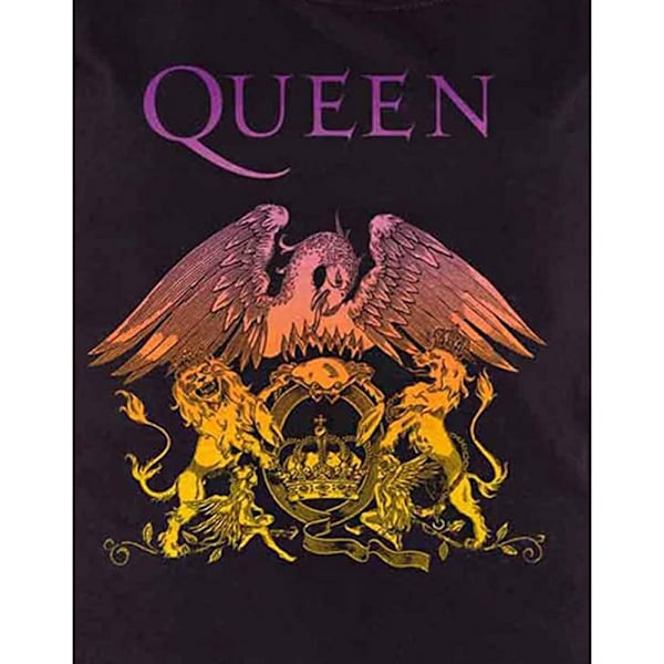 Queen Dam/Damer Gradient Crest T-Shirt XS Svart Black XS