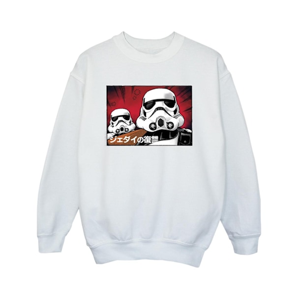 Star Wars Stormtrooper japansk sweatshirt för pojkar 12-13 år vit White 12-13 Years