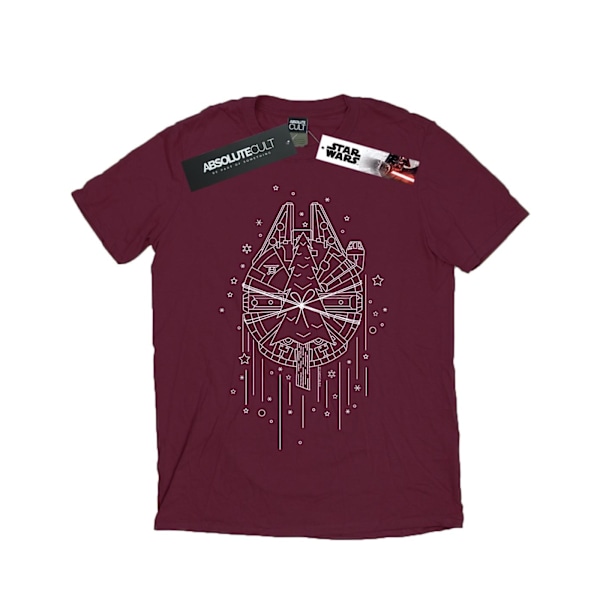 Star Wars Boys Millennium Falcon Julgran Leverans T-Shirt Burgundy 5-6 Years