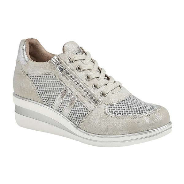 Cipriata Dam Lace Och Dragkedja Tränare 4 UK Silver Silver 4 UK