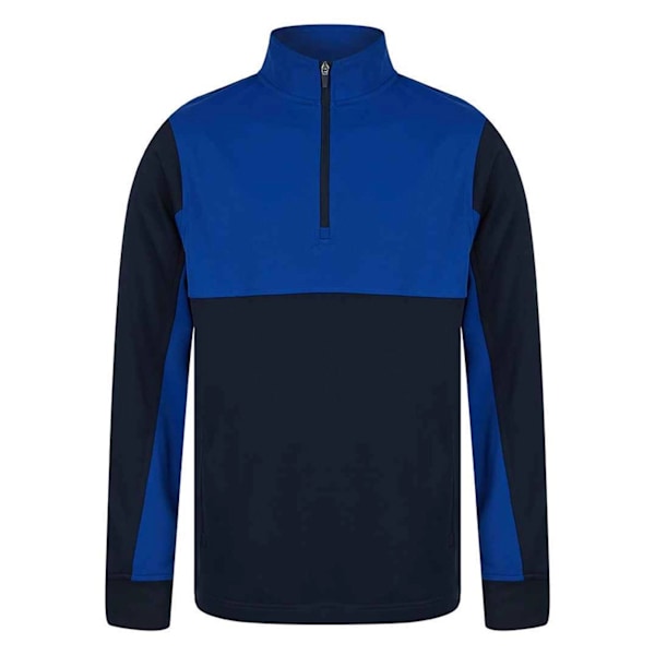 Finden & Hales Barn/Barn Quarter Zip Fleece Tröja 11-12 År Navy/Royal Blue 11-12 Years