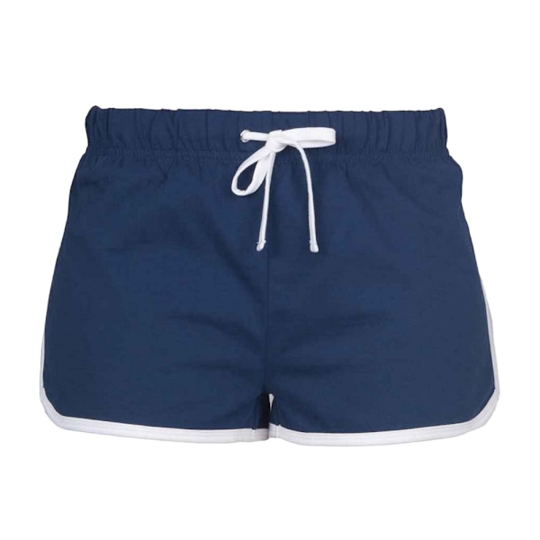 Skinni Fit Dam/Dam Retro Shorts 18 UK Marinblå/Vit Navy/White 18 UK