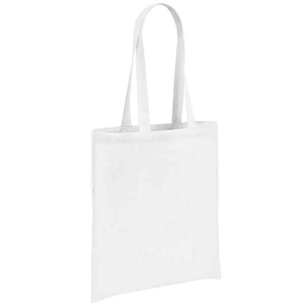 Märke Lab Bomull Långt handtag Shopper Bag One Size Vit White One Size