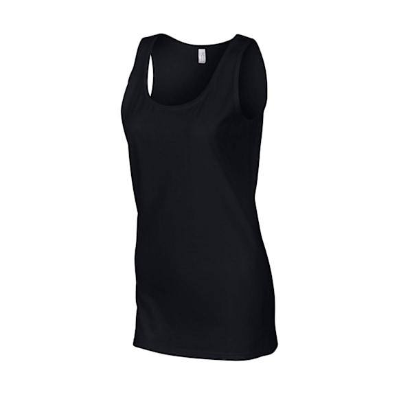 Gildan Dam/Damer Softstyle Enfärgad Tank Top 14 UK Svart Black 14 UK