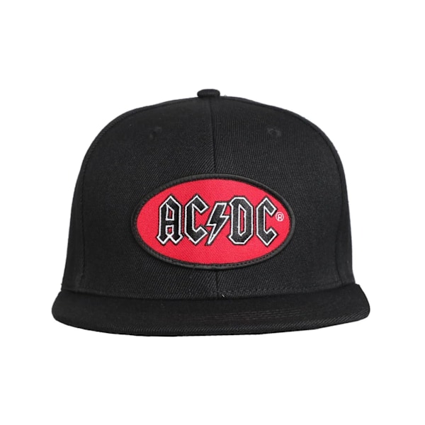 AC/DC Unisex Vuxen Oval Logo Snapback Cap One Size Svart/Röd Black/Red One Size