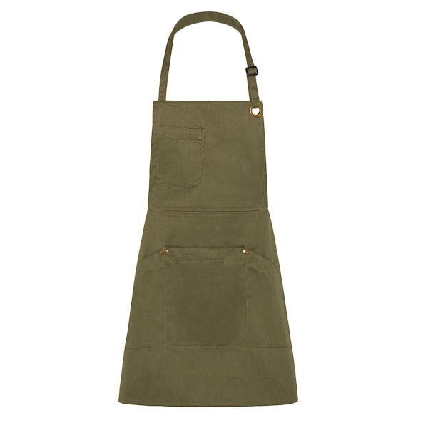 Le Chef Utility Bib Apron One Size Olive Green Olive Green One Size