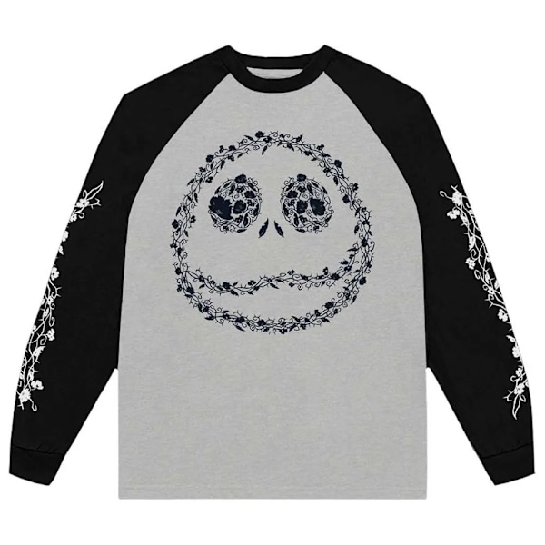 The Nightmare Before Christmas Unisex Vuxen Jack Skellington Blomma Black/Grey L