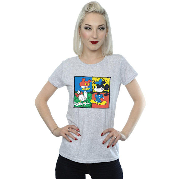 Disney Dam/Kvinnor Musse Pigg Kalle Anka Kläder Byta Bomull T- Sports Grey XL