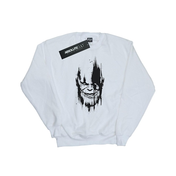 Marvel Herr Avengers Infinity War Thanos Ansikte Sweatshirt L Vit White L