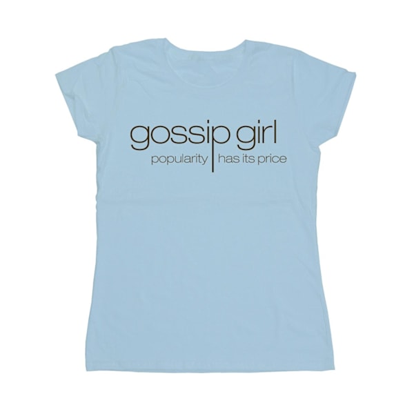 Gossip Girl Dam/Damer Klassisk Logotyp Bomull T-shirt XL Baby B Baby Blue XL