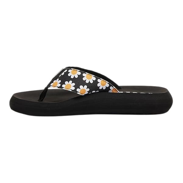 Rocket Dog Dam Adios Daisy Flip Flops 8 UK Svart Black 8 UK
