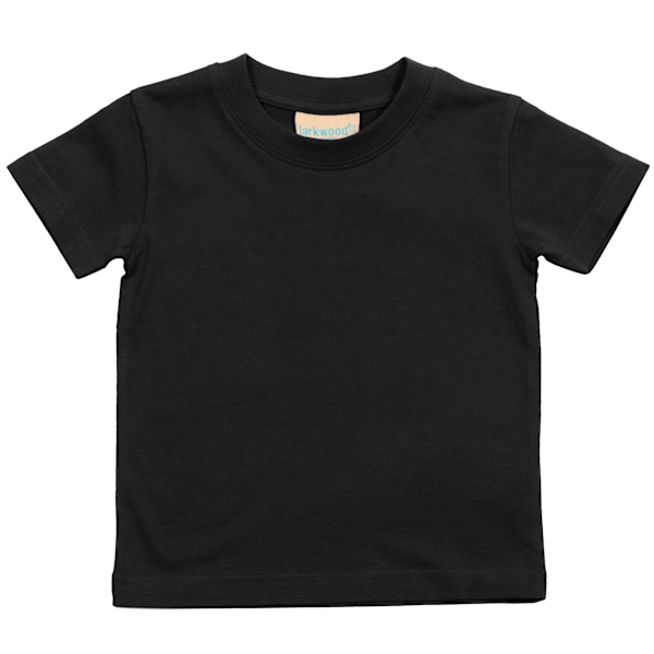 Larkwood Baby/Barn T-shirt med rund hals / Skoluniform 12-18 Svart Black 12-18