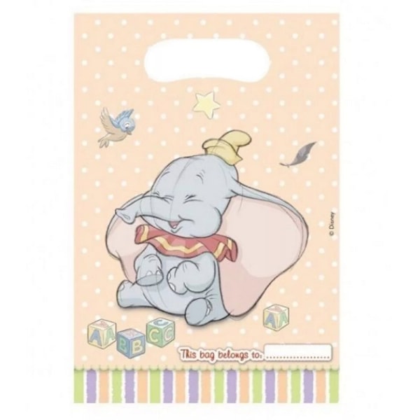Dumbo Pusselkub Partypåsar (6-pack) One Size Vit/Flerfärgad White/Multicoloured One Size