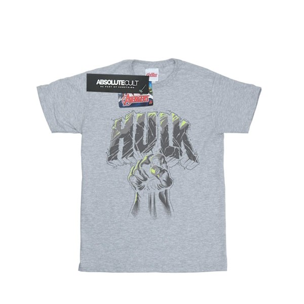 Marvel Boys Hulk Punch Logo T-Shirt 9-11 år Sports Grey Sports Grey 9-11 Years