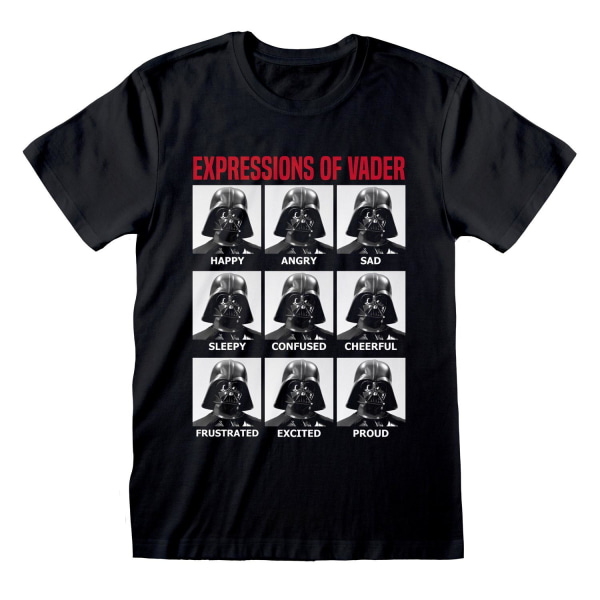 Star Wars Unisex Vuxen Expressions Of Vader T-shirt L Svart Black L