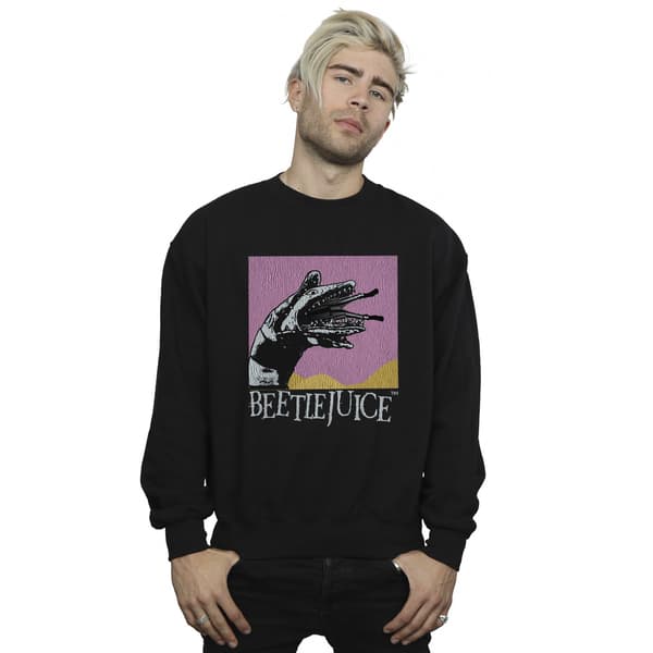 Beetlejuice Herr Sandmask Orm Sandmask Sweatshirt L Svart Black L