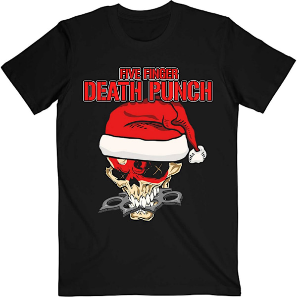 Five Finger Death Punch Unisex Vuxen Santa Knucklehead T-Shirt Black L