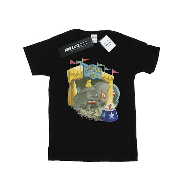 Disney Dam/Damer Dumbo Cirkus Bomull Boyfriend T-shirt S Svart Black S