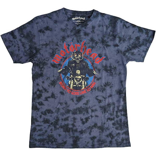 Motorhead Unisex Adult Born To Lose Biker Dye Wash T-Shirt S Na Navy Blue S