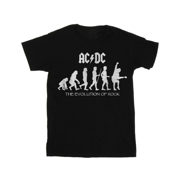 ACDC Girls Evolution Of Rock bomull T-shirt 12-13 år svart Black 12-13 Years