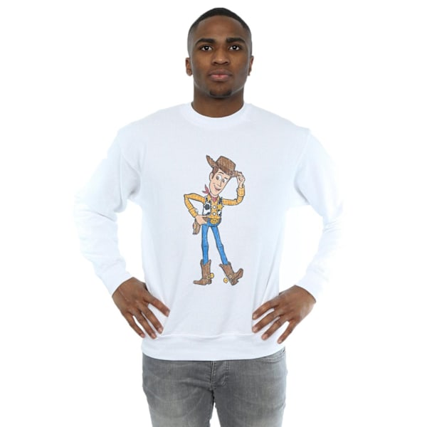 Disney Herr Toy Story 4 Sheriff Woody Pose Sweatshirt L Vit White L