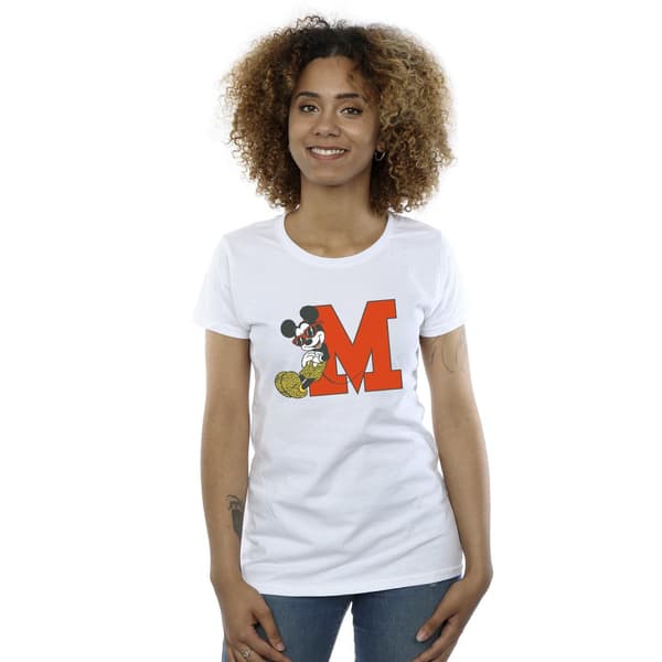 Disney Dam/Dam Mickey Mouse Leopard Byxor Bomulls T-shirt White L