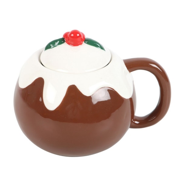 Something Different Jul Pudding Mug En Storlek Brun/Vit Brown/White One Size