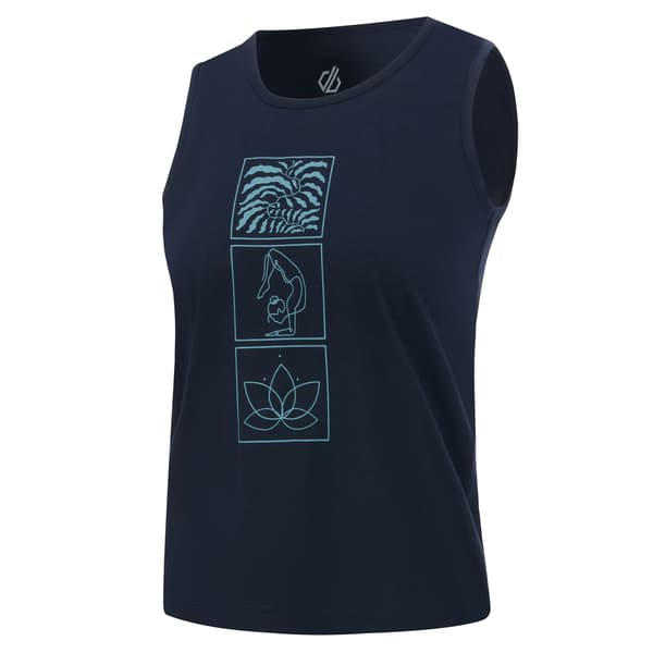 Dare 2B Dam Harmonic Mandala Lotus Bambu Linne Topp 12 Navy 12 UK