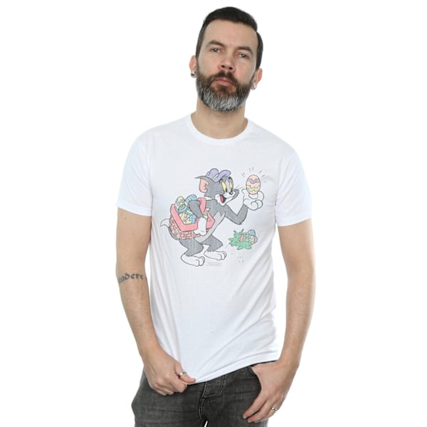 Tom And Jerry Herr T-shirt Äggjakt 4XL Vit White 4XL