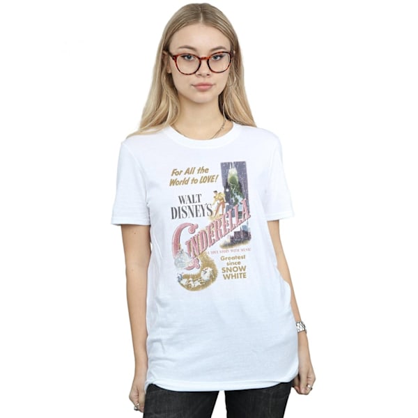 Cinderella Dam/Dam Poster Bomull Boyfriend T-Shirt L Vit White L