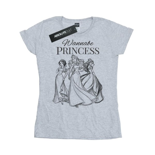 Disney Princess Dam/Dam Wannabe Princess T-shirt i bomull L Sports Grey L