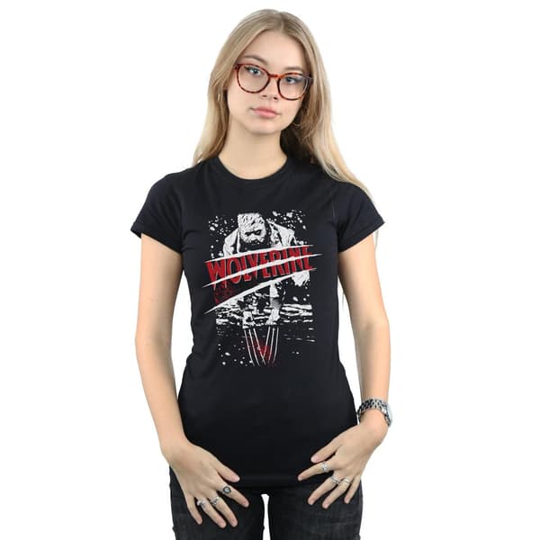 Marvel Dam X-Men Split Red Wolverine T-shirt i bomull M Black M