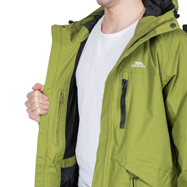 Trespass Mens Corvo Hooded Full Zip Vattentät Jacka/Kappa XS C Cedar Green XS