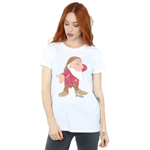 Snövit och de sju dvärgarna Dam/Dam Grumpy Bomull Pojkvän White XL