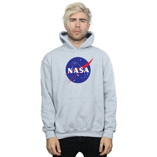 NASA Classic Insignia Logo Hoodie L Sports Grey för män Sports Grey L