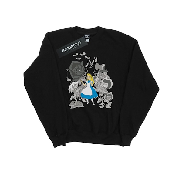 Disney Herr Alice In Wonderland Blommor Sweatshirt 3XL Svart Black 3XL