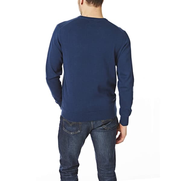CastlePoint Stickad V-ringad Tröja för Män M Denim Denim M