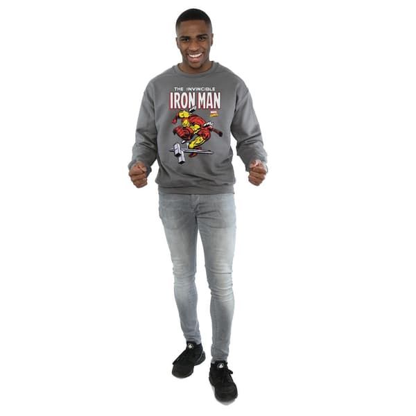 Marvel Herr Iron Man Smash Tröja L Kol Charcoal L