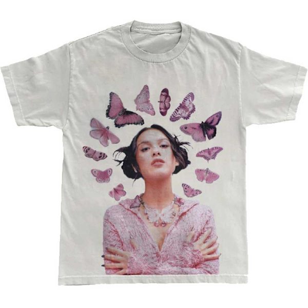 Olivia Rodrigo Unisex Butterfly Halo T-shirt L Vit White L