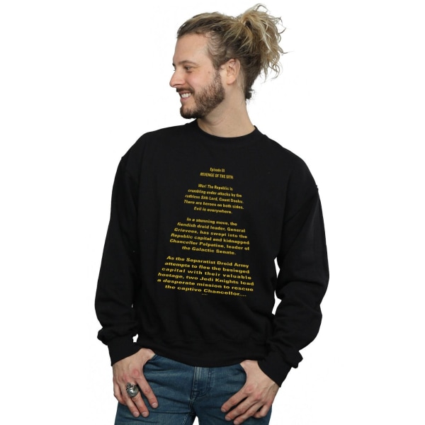 Star Wars Mens Revenge Of The Sith Öppning Crawl Sweatshirt SB Black S