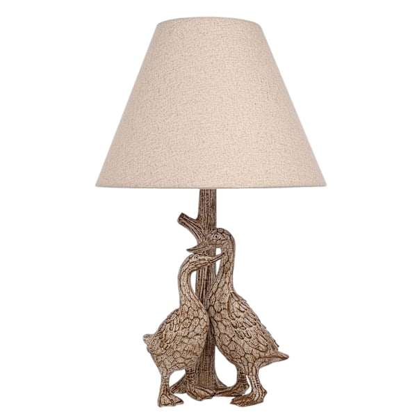 Hestia Bordslampa i Resin med Träeffekt 17 One Size Brun Brown One Size