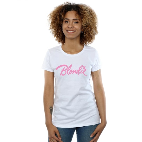 Blondie Dam/Kvinnor Klassisk Logotyp Bomull T-shirt XXL Vit White XXL