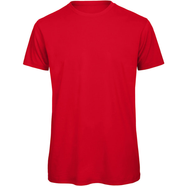 B&C Mens Favorite Organic Cotton Crew T-shirt 3XL Röd Red 3XL