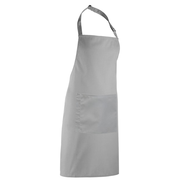 Premier Dam/Kvinnors Färger Bip Förkläde Med Ficka / Arbetskläder Silver One Size