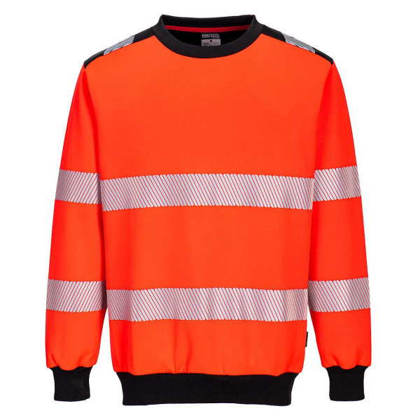 Portwest Herr PW3 Hi-Vis Sweatshirt S Röd/Svart Red/Black S